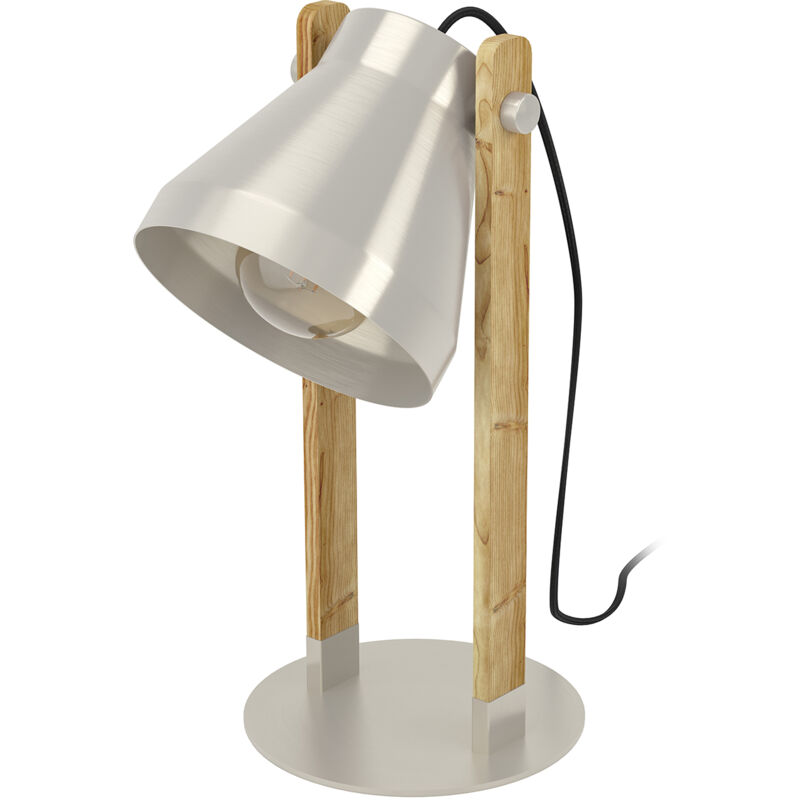 foto del prodotto eglo lampada da tavolo vintage cawton acciaio grigio acciaio 1 luce e27