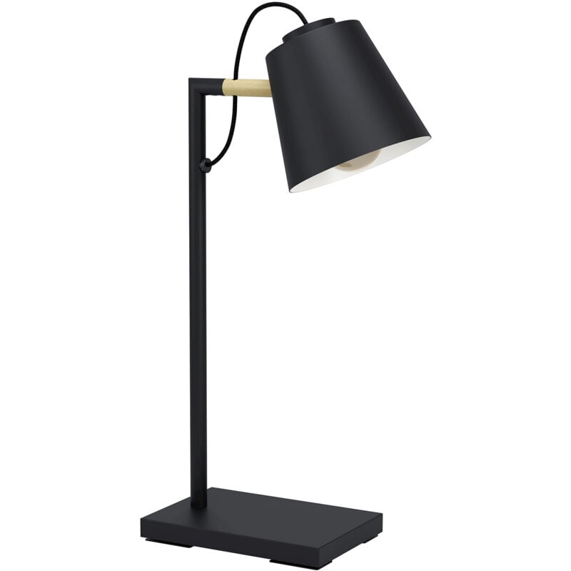 foto del prodotto eglo lampada da tavolo vintage lacey acciaio nero 1 luce e14