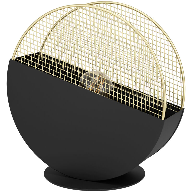 foto del prodotto eglo lampada da tavolo vintage mumbles acciaio nero 1 luce e27