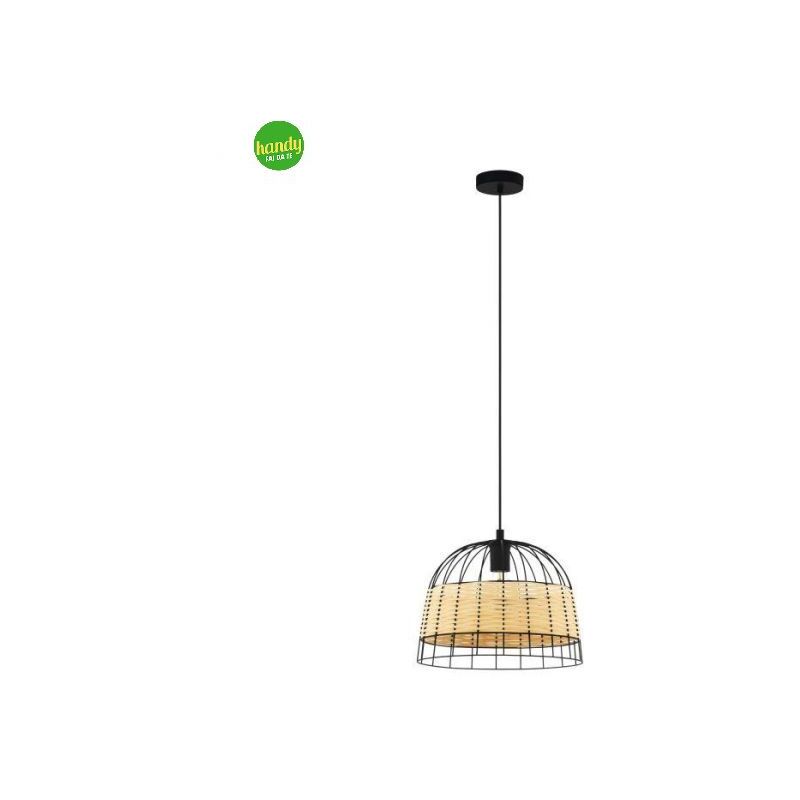 foto del prodotto eglo lampada sospesa anwick 1xe27 nero rattan