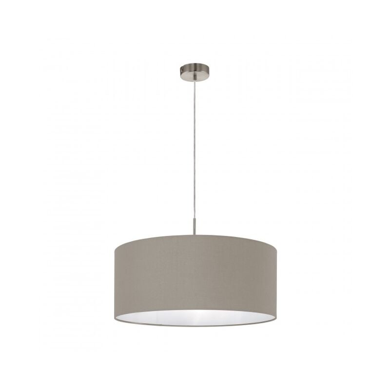 foto del prodotto eglo lampadario a sospensione 53 x h 110 cm taupe e nickel opaco pasteri