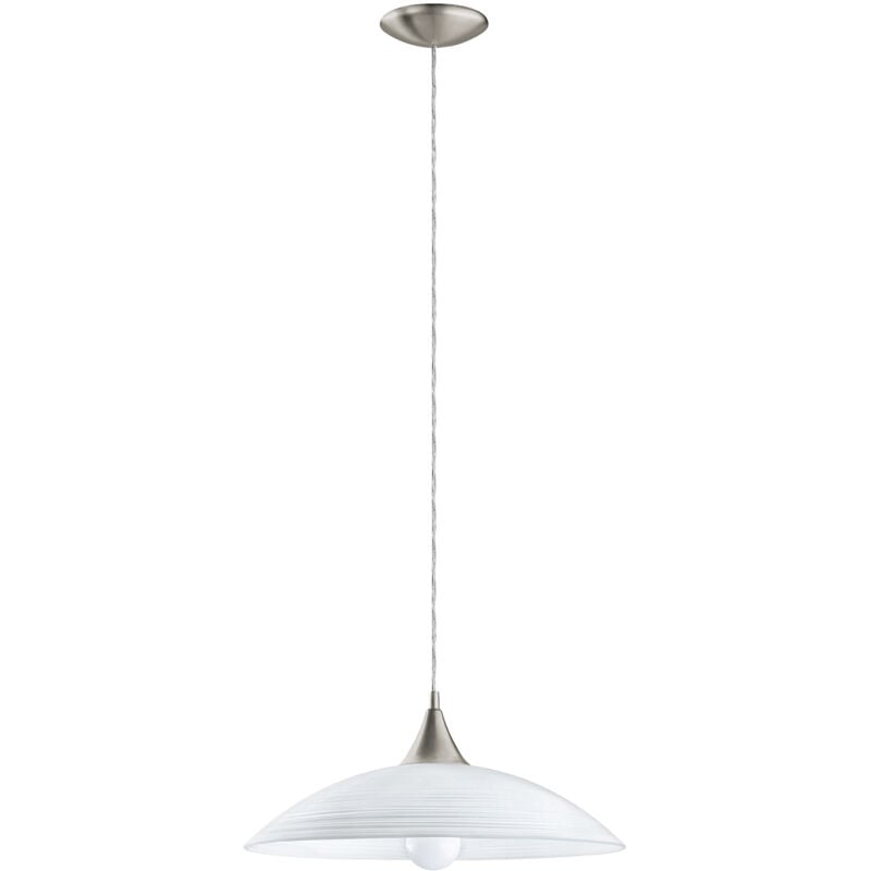 foto del prodotto eglo lampadario a sospensione lazolo acciaio nichel vetro 1 luce e27