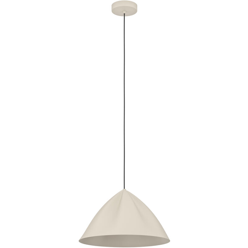 foto del prodotto eglo lampadario a sospensione minimal podere acciaio sabbia 1 luce e27