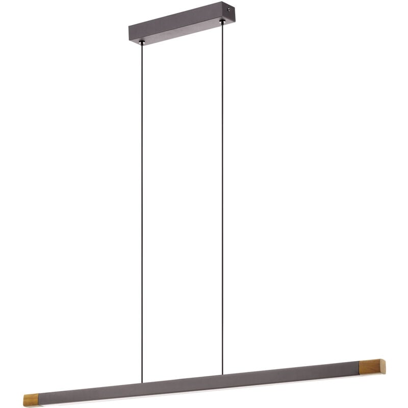 foto del prodotto eglo lampadario a sospensione moderno lisciana alluminio grigio 1 luce led 18w 2000lm