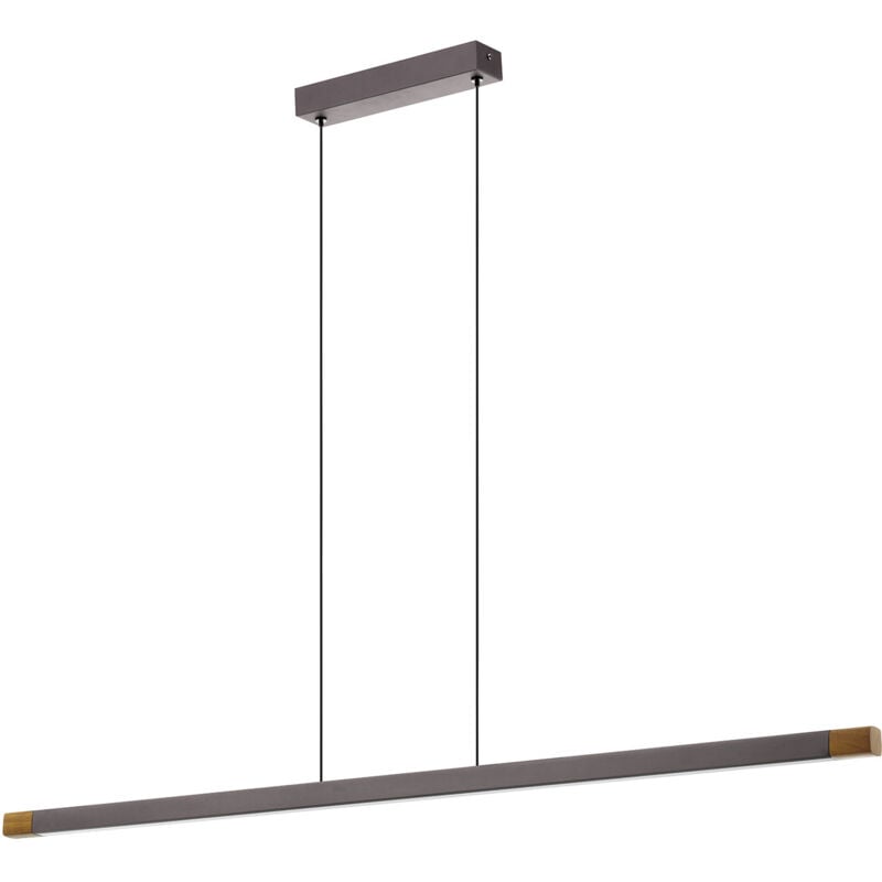 foto del prodotto eglo - lampadario a sospensione moderno lisciana alluminio grigio 1 luce led 22w 2500lm