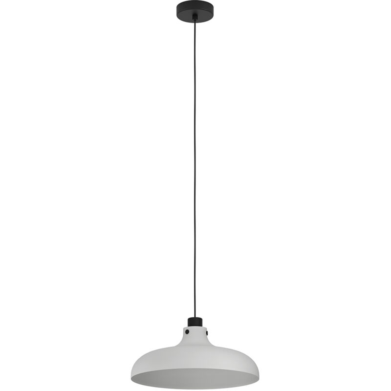 foto del prodotto eglo lampadario a sospensione vintage matlock acciaio nero grigio 1 luce e27