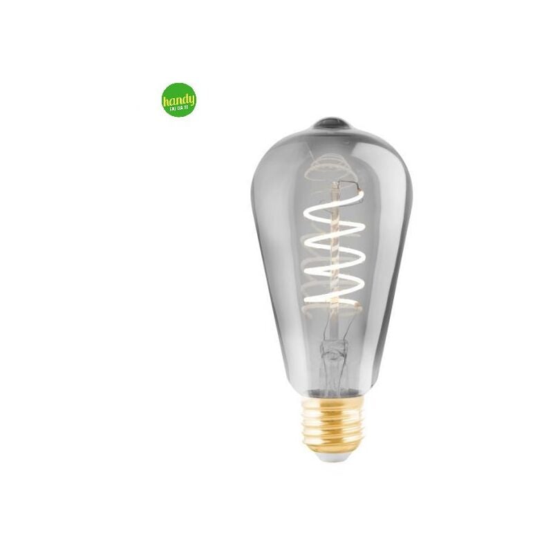 foto del prodotto eglo lampadina vintage e27 4w 2000k 64mm nero trasparente forma st64