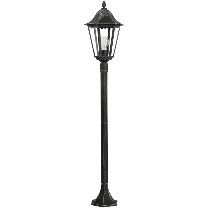 foto del prodotto eglo lampione esterno classico navedo alluminio nero 1 luce e27