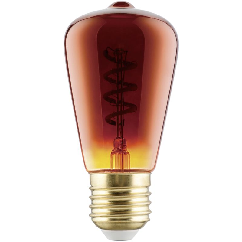 foto del prodotto eglo led e27 dimmerabile, lampadina a spirale, lampada vintage color rame dal design retrò, 4 watt, 30 lumen, illuminante bianco caldo, 2000k, edison