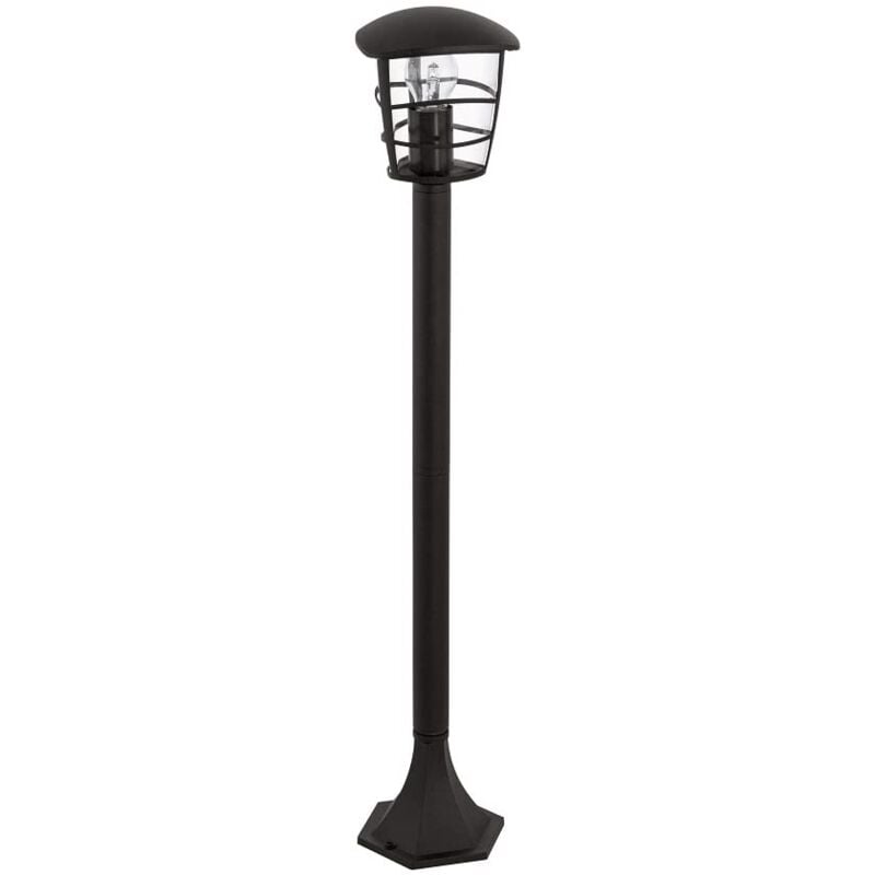 foto del prodotto eglo paletto esterno moderno aloria alluminio nero 1 luce e27