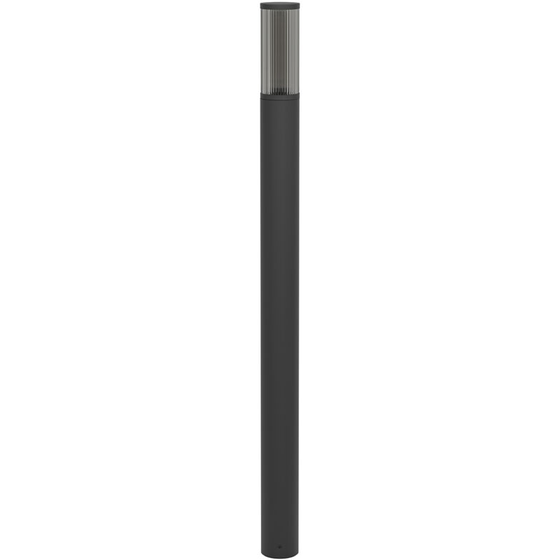 foto del prodotto eglo paletto esterno moderno salle alluminio nero policarbonato trasp 1 luce e27