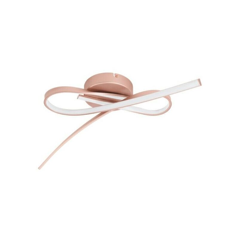 foto del prodotto eglo palozza plafoniera a led in metallo oro rosa 2 profili 19w 97361