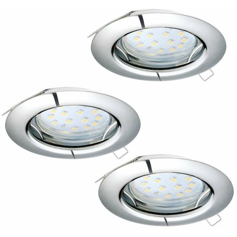 foto del prodotto eglo peneto faretto da incasso kit 3 x 3w led cromo