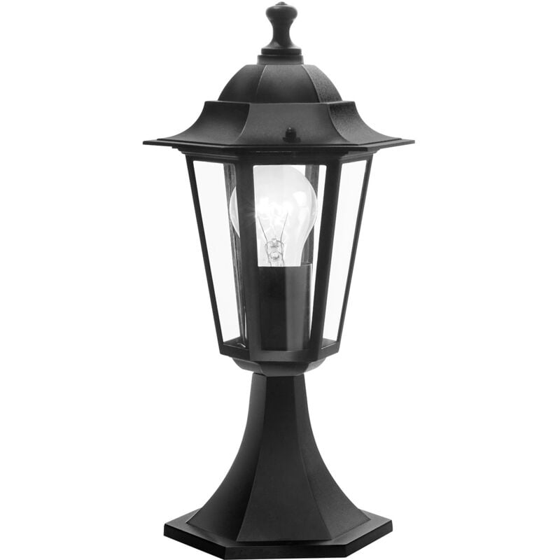 foto del prodotto eglo - piantana esterno classico laterna 4 alluminio nero vetro bianco 1 luce e27