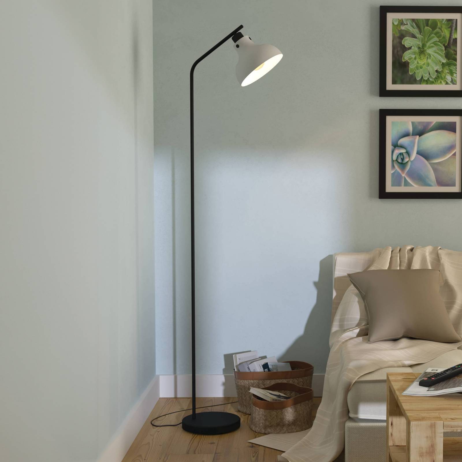 foto del prodotto eglo piantana matlock, altezza 158 cm, grigio nero