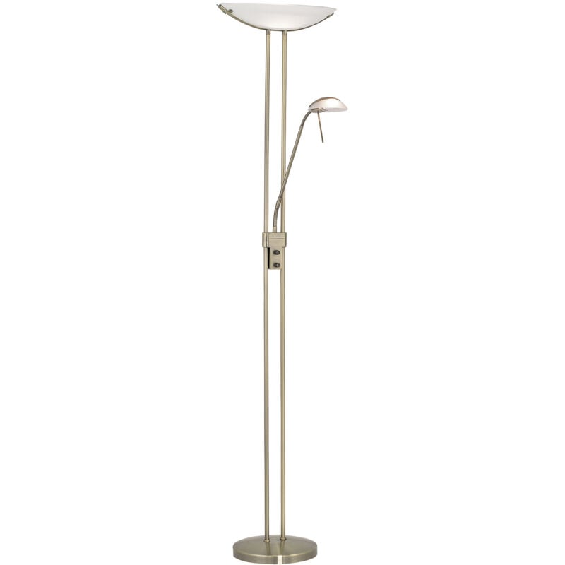 foto del prodotto eglo piantana moderna baya acciaio ottone brunito 1 luce r7s 230w