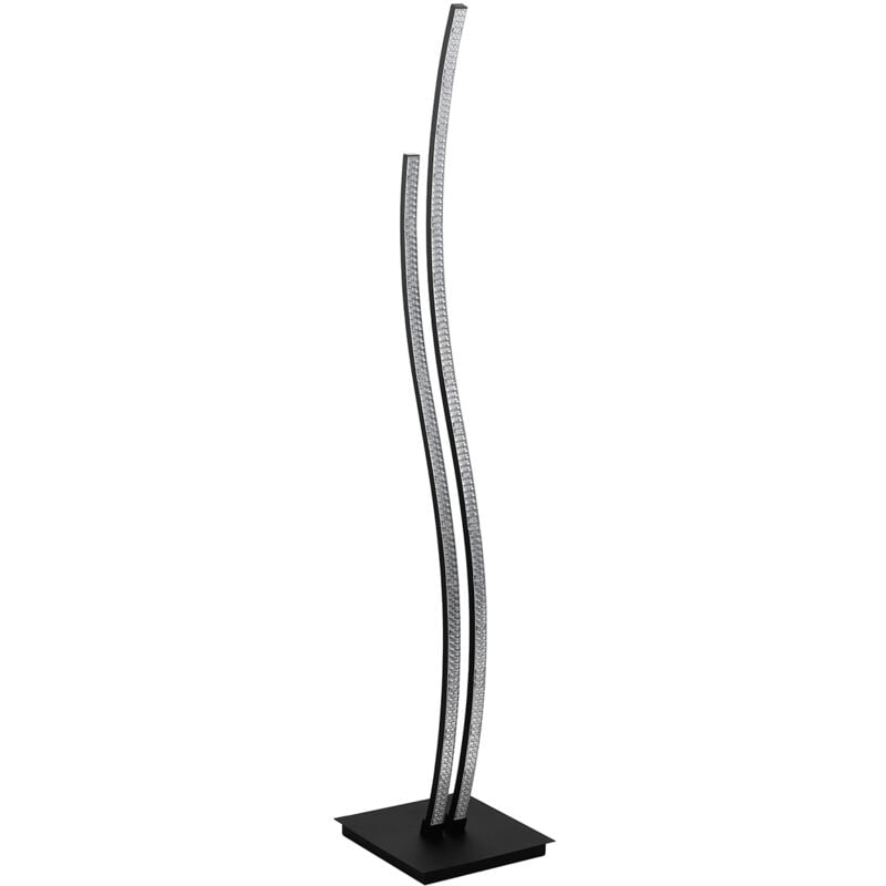 foto del prodotto eglo piantana moderna lejias acciaio nero luce led integrato 16w
