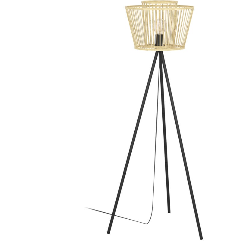 foto del prodotto eglo piantana vintage hykeham acciaio nero 1 luce e27