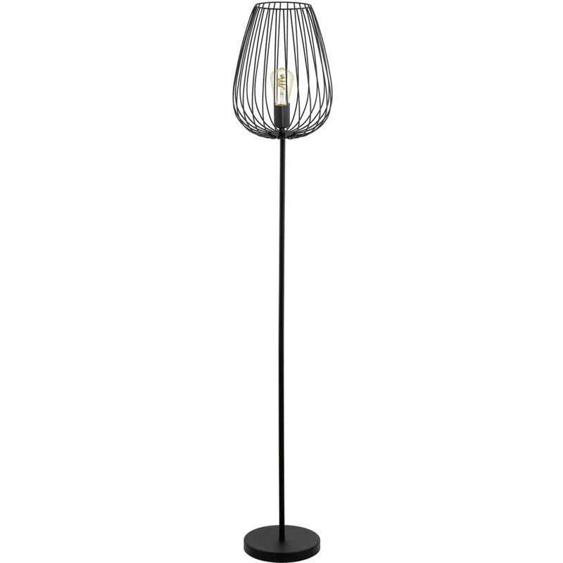 foto del prodotto eglo piantana vintage newtown acciaio nero 1 luce e27