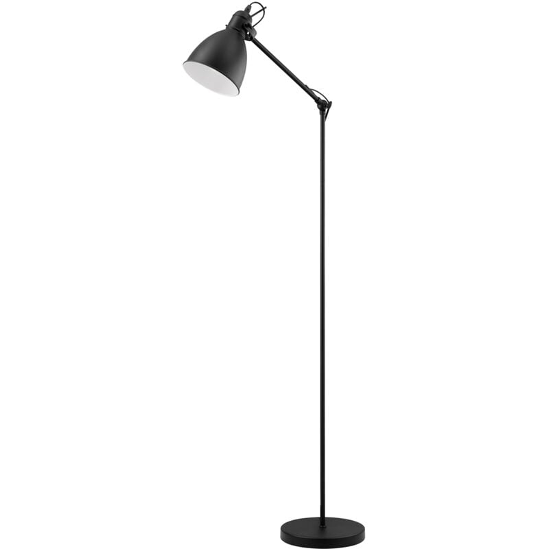 foto del prodotto eglo piantana vintage priddy acciaio nero 1 luce e27
