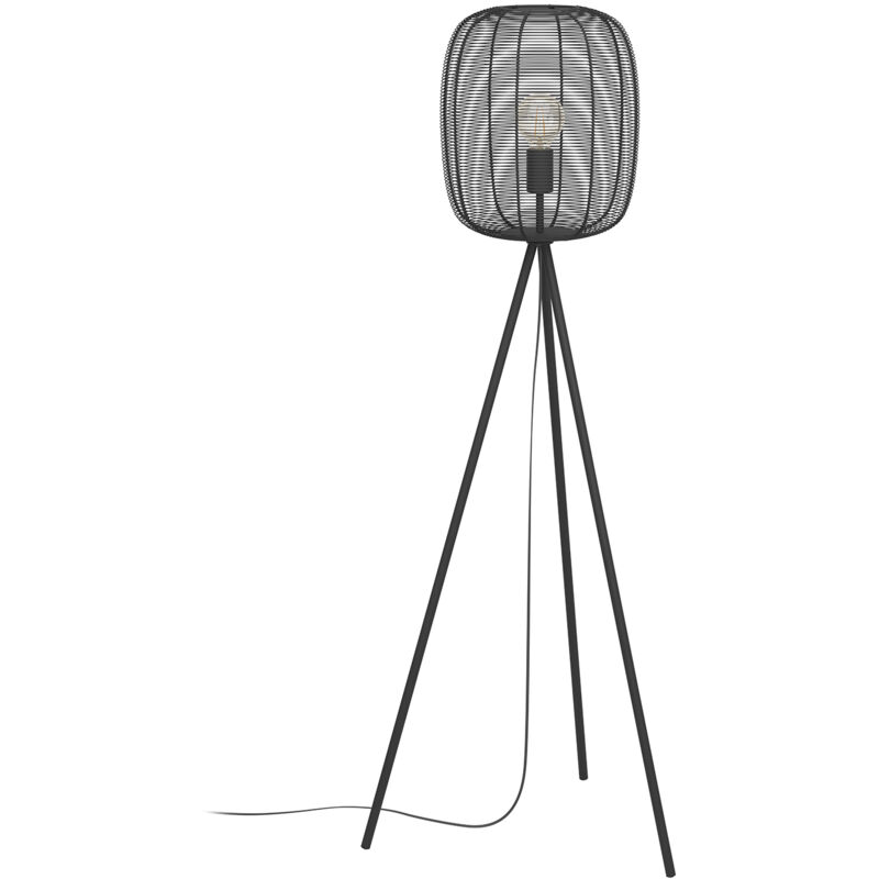 foto del prodotto eglo piantana vintage rinroe acciaio nero 1 luce e27