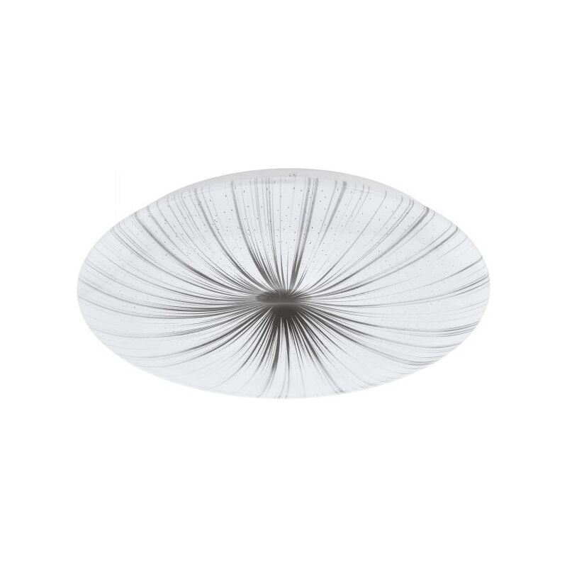 foto del prodotto eglo plafoniera applique nieves led bianco decoro bianco e argento