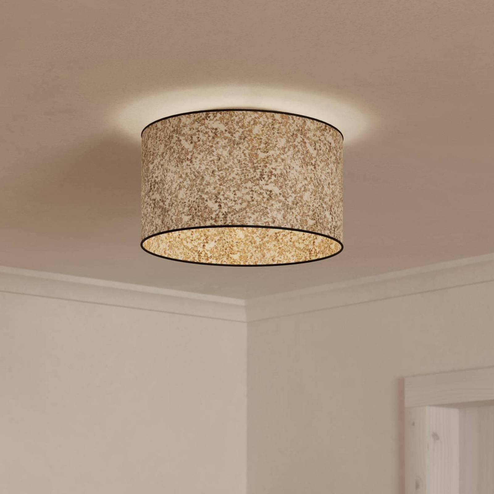 foto del prodotto eglo plafoniera butterburn, 38 cm, beige verde, tessuto