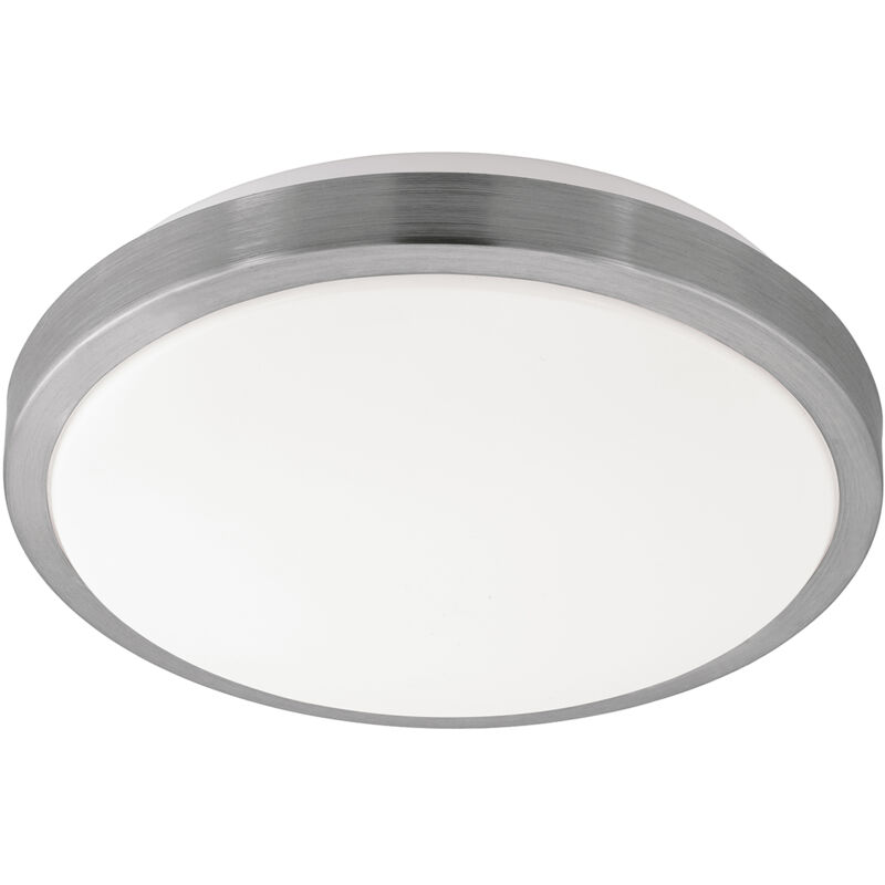 foto del prodotto eglo plafoniera classico competa 1 acciaio bianco luce led integrato 18w