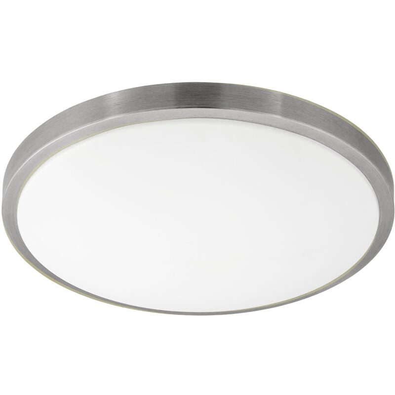foto del prodotto eglo plafoniera classico competa 1 acciaio bianco luce led integrato 20w