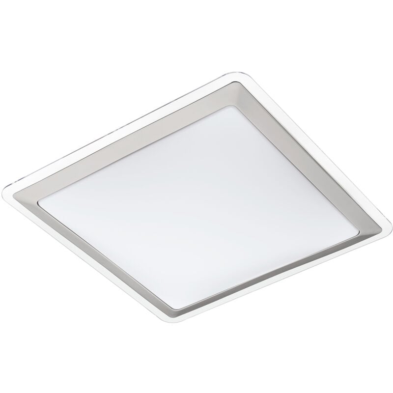 foto del prodotto eglo plafoniera classico competa 1 acciaio bianco luce led integrato 21w