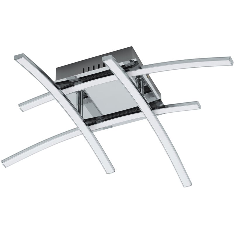 foto del prodotto eglo plafoniera contemporanea nevado alluminio cromo luce led integrato 18w