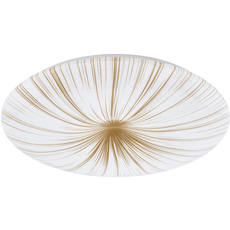 foto del prodotto eglo plafoniera contemporanea nieves 1 acciaio bianco 7 luci led integrato 4,4w