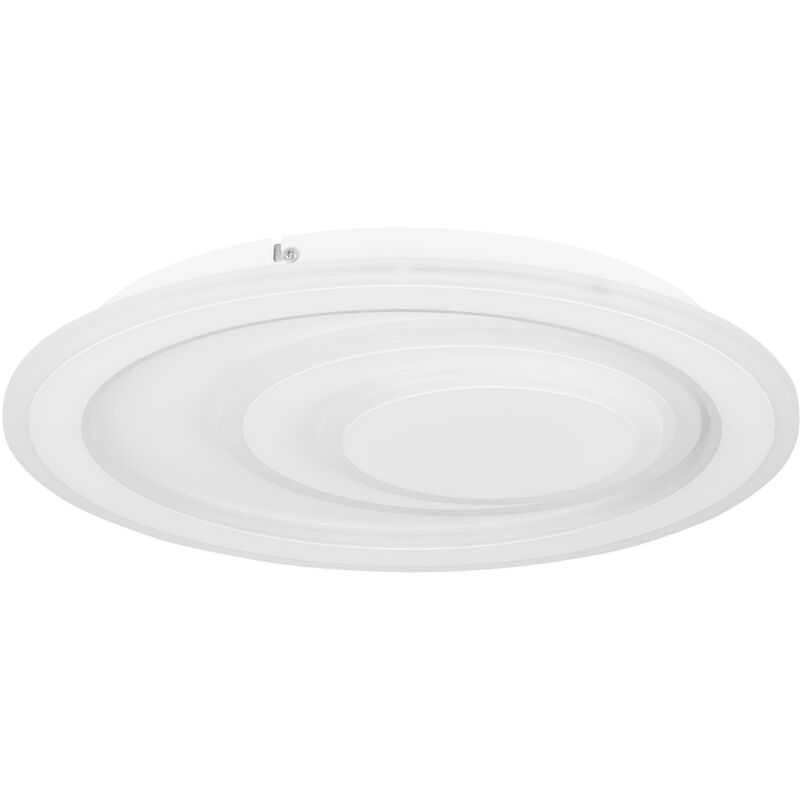 foto del prodotto eglo plafoniera contemporanea palagiano 1 acciaio bianco luce led integrato 14,7w