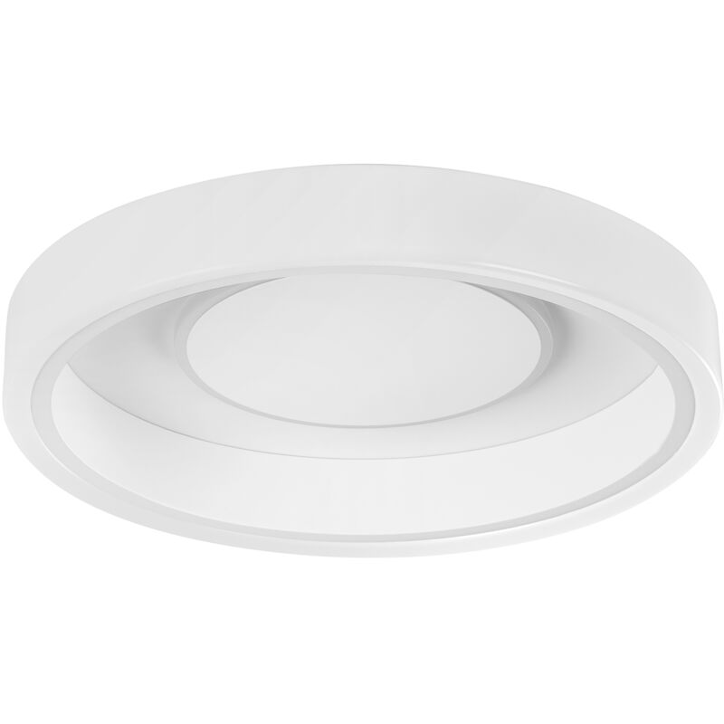 foto del prodotto eglo plafoniera contemporanea remidos acciaio bianco luce led integrato 15,5w