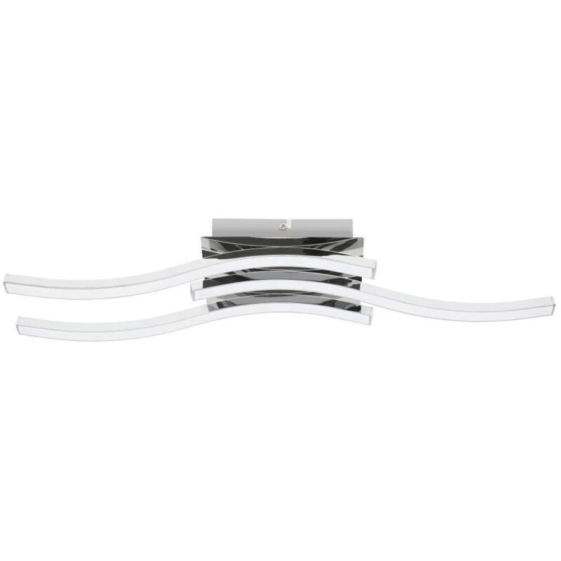 foto del prodotto eglo plafoniera da soffitto led moderna 3 aste ondulate cabezas colore cromo