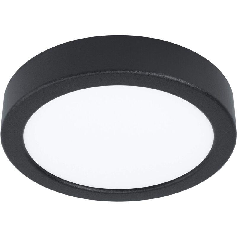 foto del prodotto eglo plafoniera fueva 5 a led in metallo nero 12w warm white 160 mm