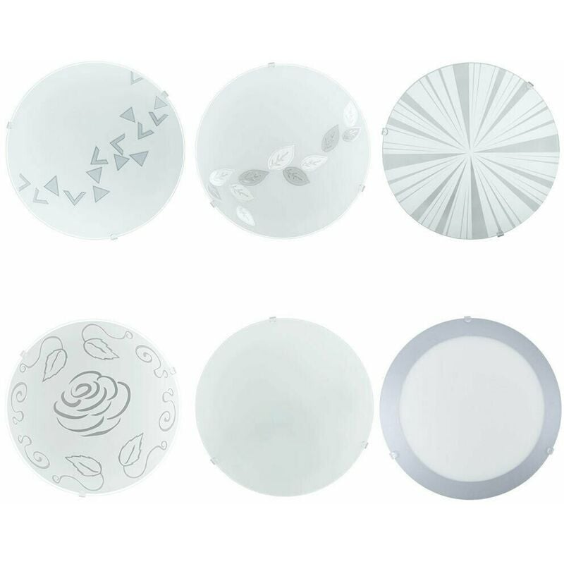 foto del prodotto eglo plafoniera lampada soffitto vetro rotonda piatto applique e27 interno mars design fantasia