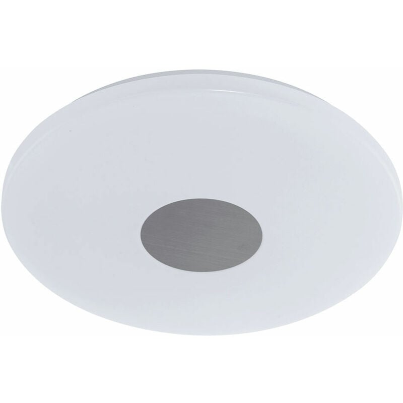 foto del prodotto eglo plafoniera led 18 watt dimmer 3000 6000k illuminazione rotonda acciaio bianco 75289