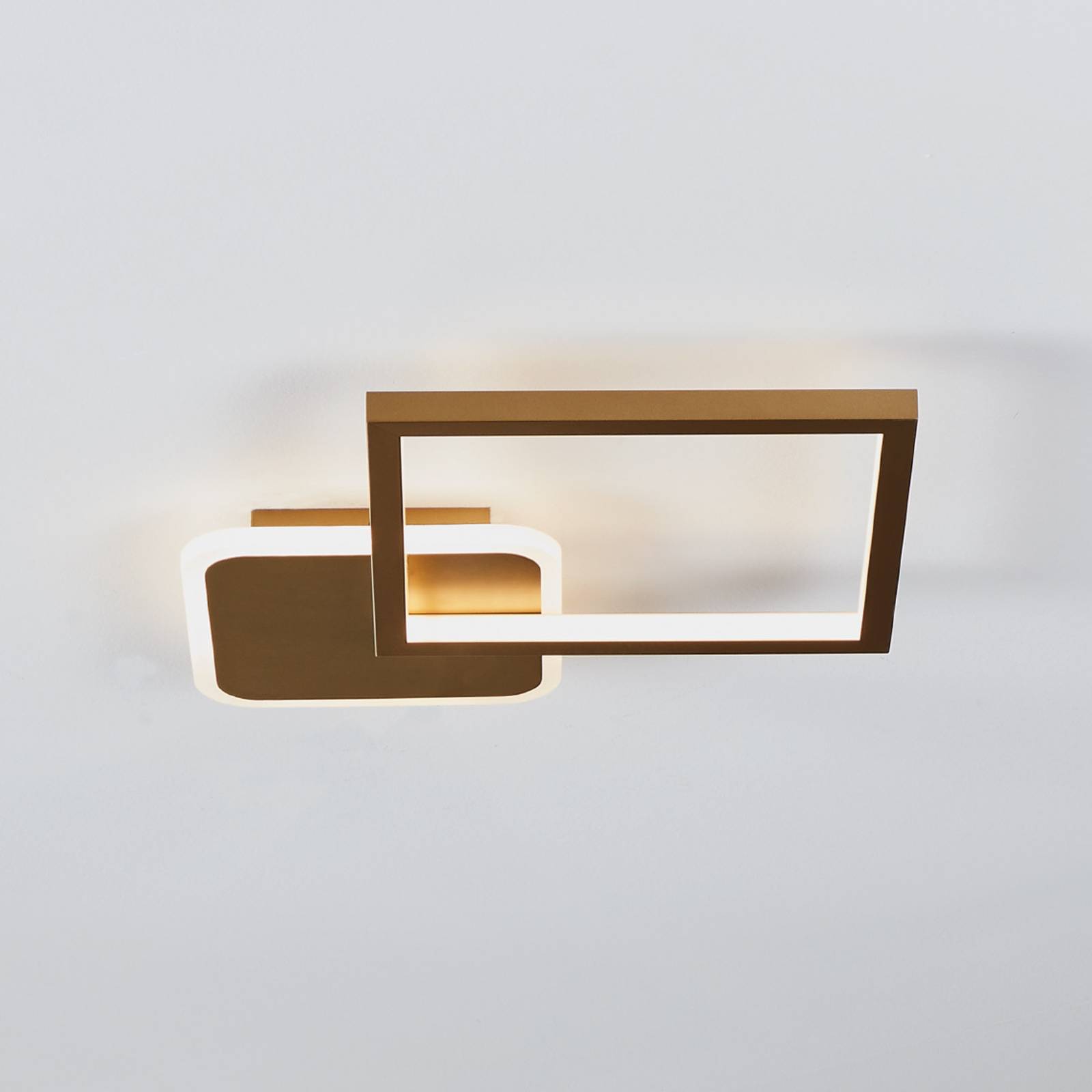 foto del prodotto eglo plafoniera led gafares, oro, alluminio, 33 cm telecomando cct