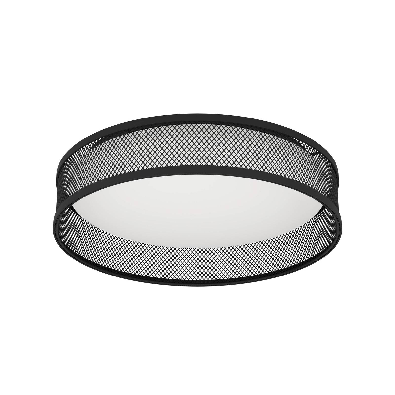 foto del prodotto eglo plafoniera led luppineria acciaio intrecciato nero
