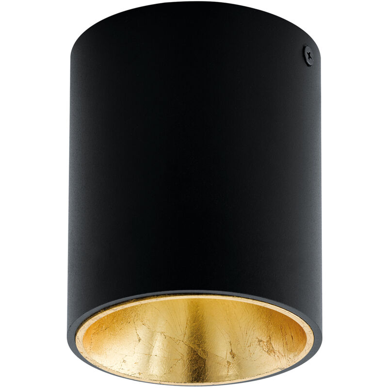 foto del prodotto eglo plafoniera minimal polasso alluminio nero led integrato 3,3w ip20