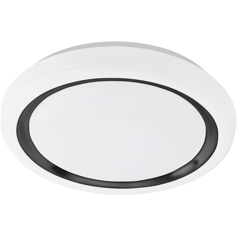 foto del prodotto eglo plafoniera moderna capasso acciaio bianco luce led integrato 14,6w