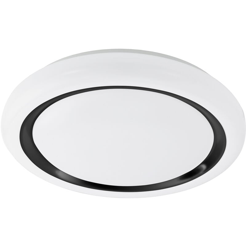foto del prodotto eglo plafoniera moderna capasso acciaio bianco luce led integrato 19,5w