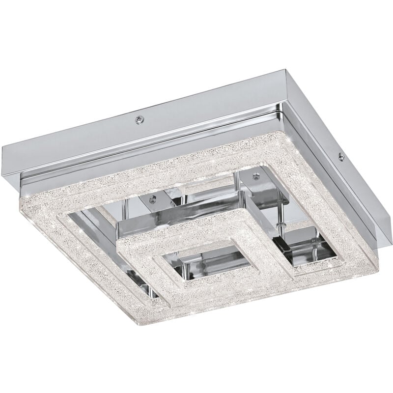 foto del prodotto eglo plafoniera moderna fradelo acciaio cromo 1 luce led integrato 2w