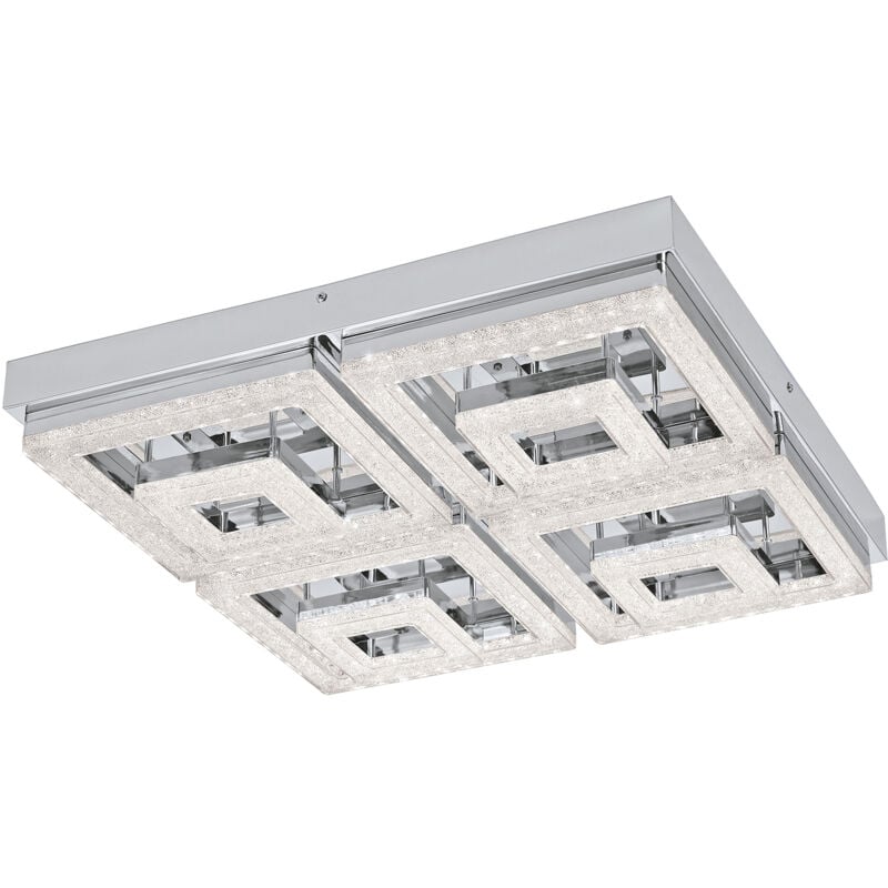 foto del prodotto eglo - plafoniera moderna fradelo acciaio cromo luce led integrato 46,5w