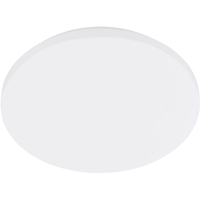 foto del prodotto eglo plafoniera moderna frania acciaio bianco led integrato 14,6w ip44