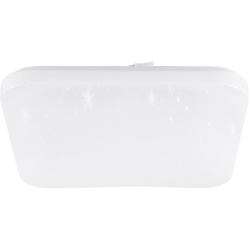 foto del prodotto eglo plafoniera moderna frania s acciaio bianco luce led integrato 14,6w