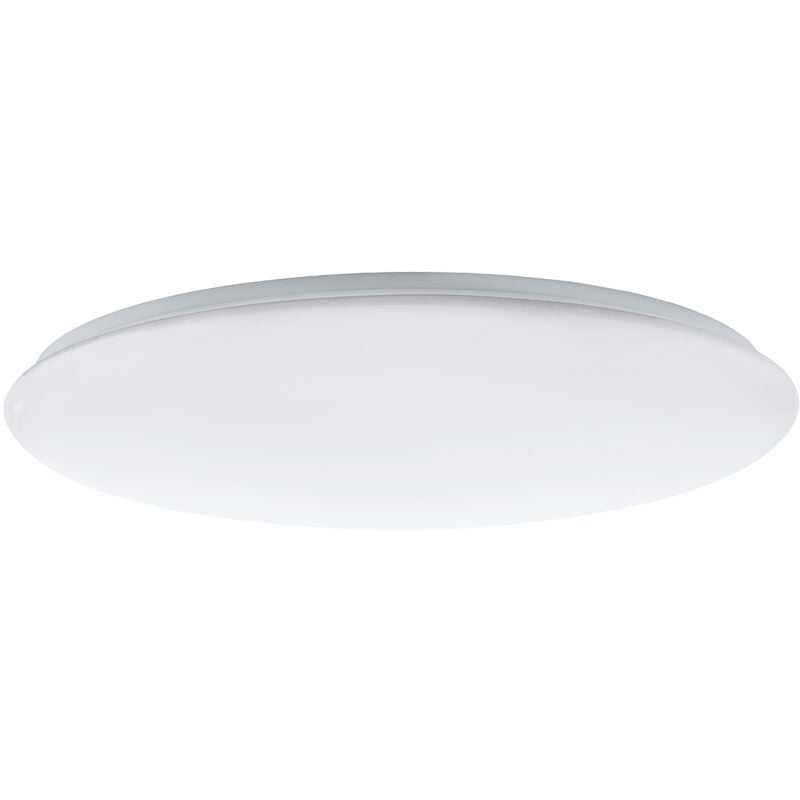 foto del prodotto eglo plafoniera moderna giron acciaio bianco luce led integrato 54,5w