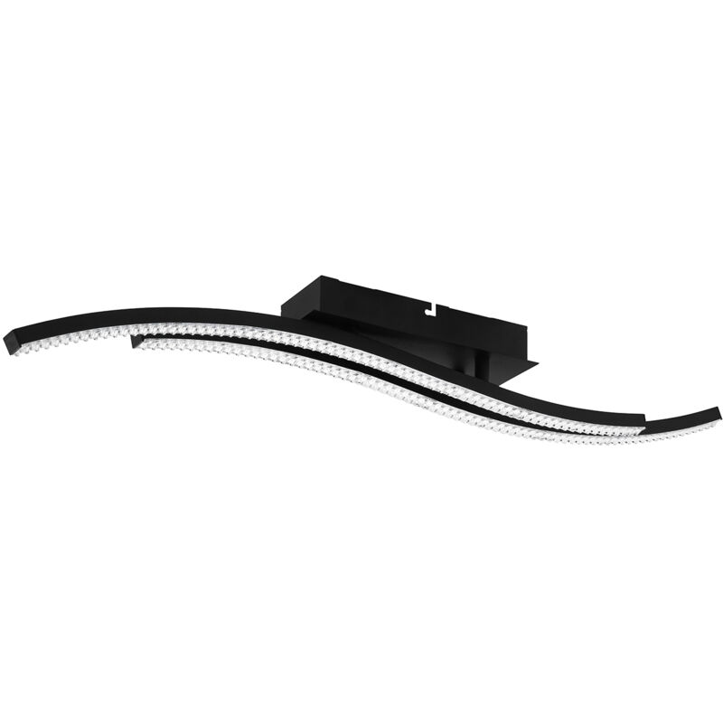 foto del prodotto eglo plafoniera moderna lejias acciaio nero luce led integrato 21,5w