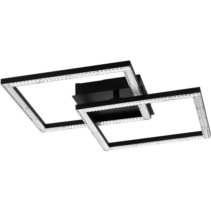 foto del prodotto eglo plafoniera moderna lejias acciaio nero luce led integrato 21w